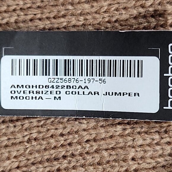 NWT Boohoo Mocha Lounge Top Soft Rib Knit Cozy Relaxed Fit Size M  Trendy Casual - Picture 5 of 14